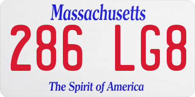 MA license plate 286LG8