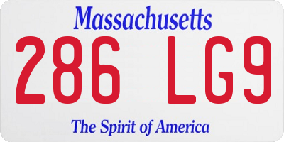 MA license plate 286LG9