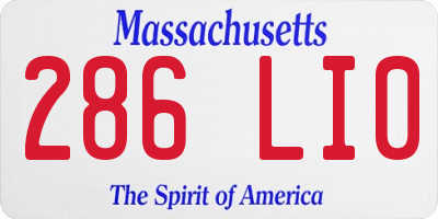 MA license plate 286LI0