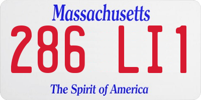 MA license plate 286LI1