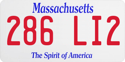 MA license plate 286LI2