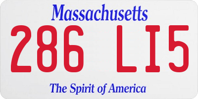 MA license plate 286LI5