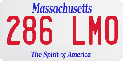 MA license plate 286LM0