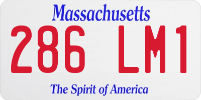 MA license plate 286LM1