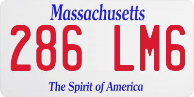 MA license plate 286LM6