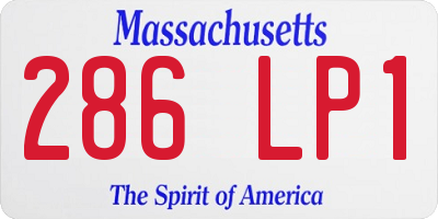 MA license plate 286LP1