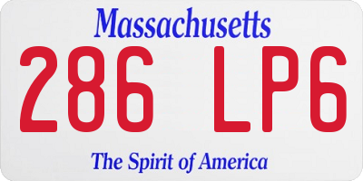 MA license plate 286LP6