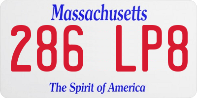 MA license plate 286LP8