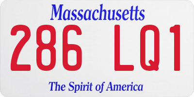 MA license plate 286LQ1