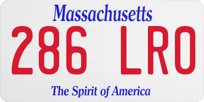MA license plate 286LR0