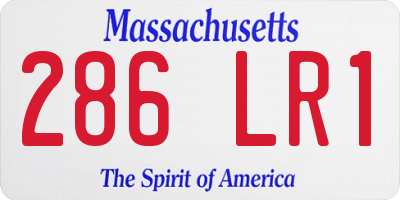 MA license plate 286LR1