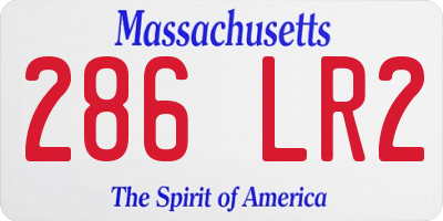 MA license plate 286LR2