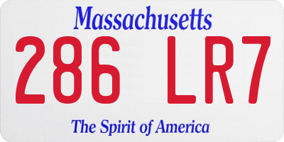 MA license plate 286LR7