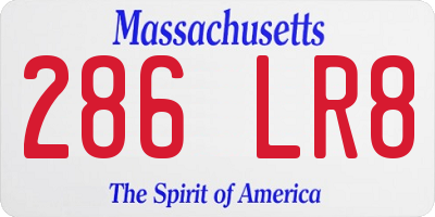 MA license plate 286LR8