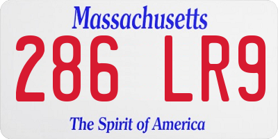 MA license plate 286LR9