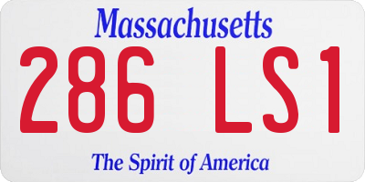 MA license plate 286LS1