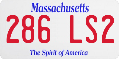 MA license plate 286LS2
