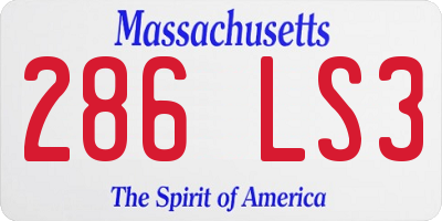 MA license plate 286LS3