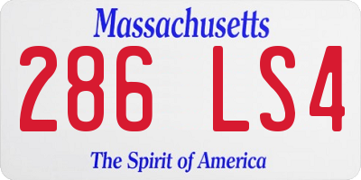 MA license plate 286LS4