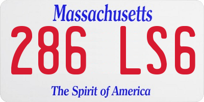 MA license plate 286LS6