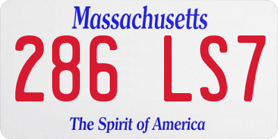 MA license plate 286LS7