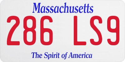 MA license plate 286LS9