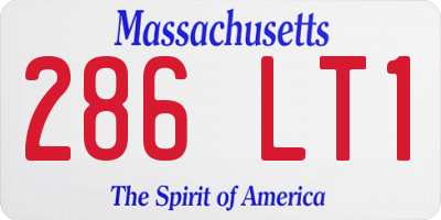 MA license plate 286LT1