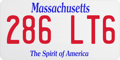 MA license plate 286LT6