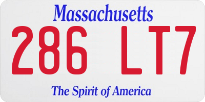 MA license plate 286LT7