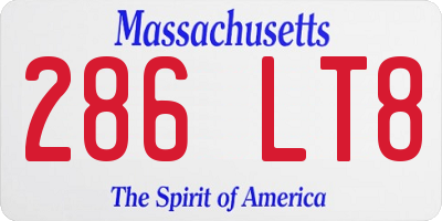 MA license plate 286LT8