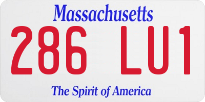 MA license plate 286LU1