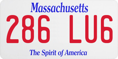 MA license plate 286LU6