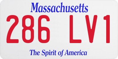 MA license plate 286LV1