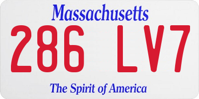 MA license plate 286LV7