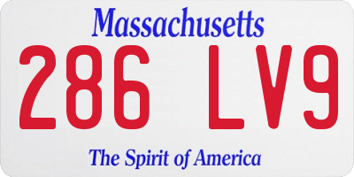 MA license plate 286LV9