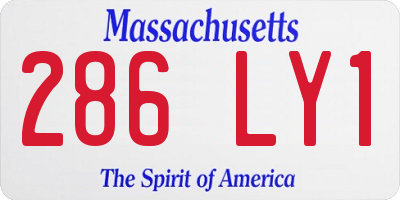 MA license plate 286LY1