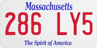 MA license plate 286LY5