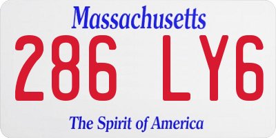 MA license plate 286LY6