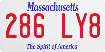 MA license plate 286LY8