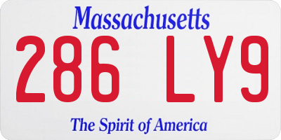 MA license plate 286LY9