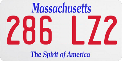 MA license plate 286LZ2