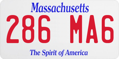 MA license plate 286MA6
