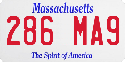 MA license plate 286MA9