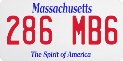 MA license plate 286MB6