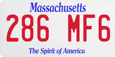 MA license plate 286MF6