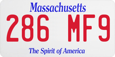 MA license plate 286MF9