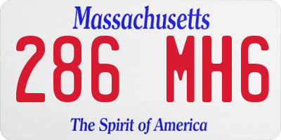 MA license plate 286MH6