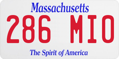 MA license plate 286MI0