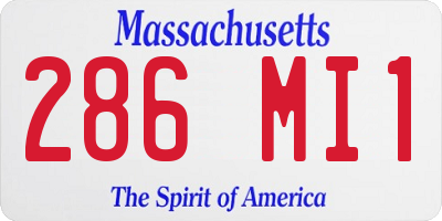 MA license plate 286MI1