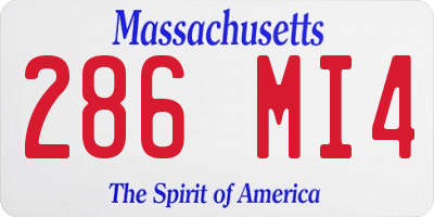 MA license plate 286MI4